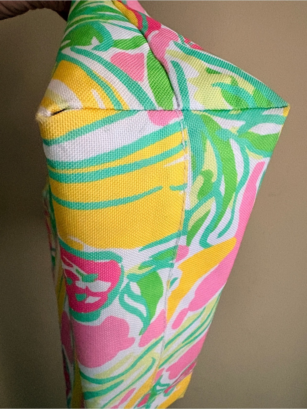 Lilly Pulitzer X Estée Lauder Pink Tropical Canvas Tote - Picture 4 of 5